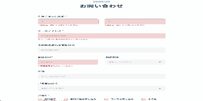 バリデーションエラー